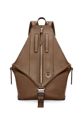 LOEWE Convertible backpack in classic calfskin Winter Brown
