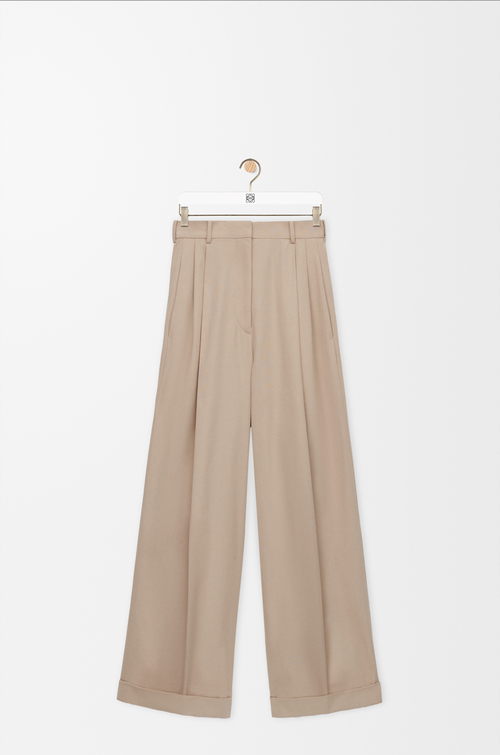 LOEWE Hose aus Baumwolle Beige