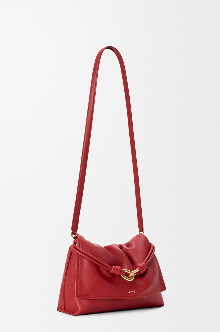 LOEWE Small Flamenco Flap bag in nappa calfskin Carmine Red