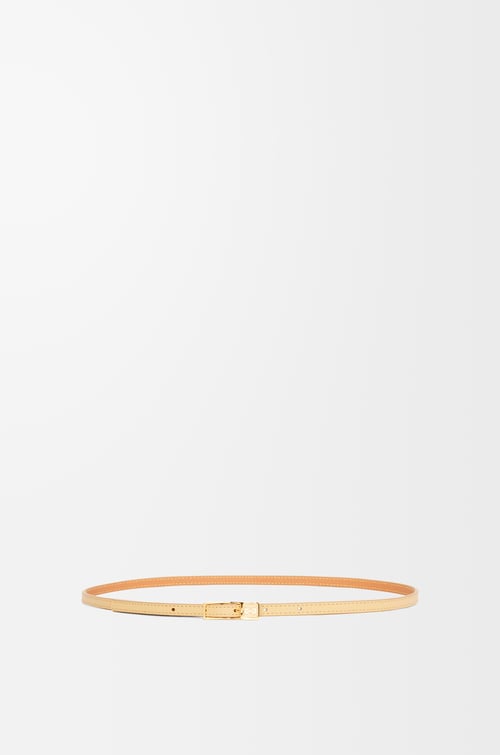 LOEWE 光滑牛皮革 Amazona 挂锁腰带 深黄油色/金色