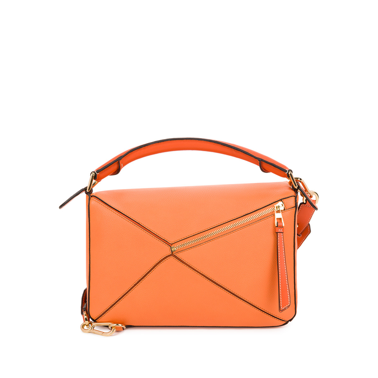 LOEWE Puzzle bag in soft grained calfskin Apricot/Orange