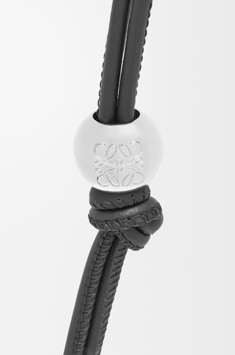 LOEWE Personalisation strap in classic calfskin Black/Palladium