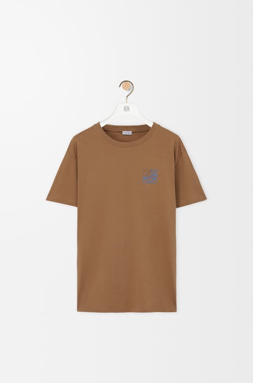 LOEWE 棉質一般版型T恤 駝色