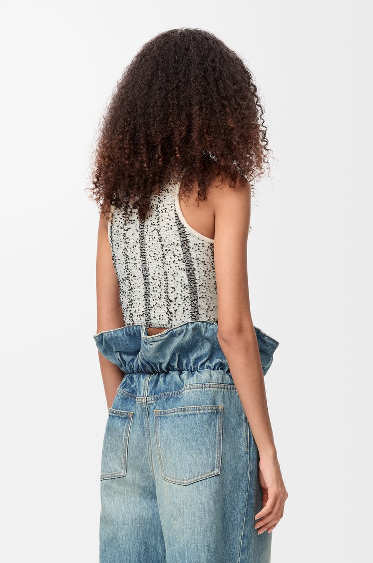 LOEWE Top en lana Blanco/Negro