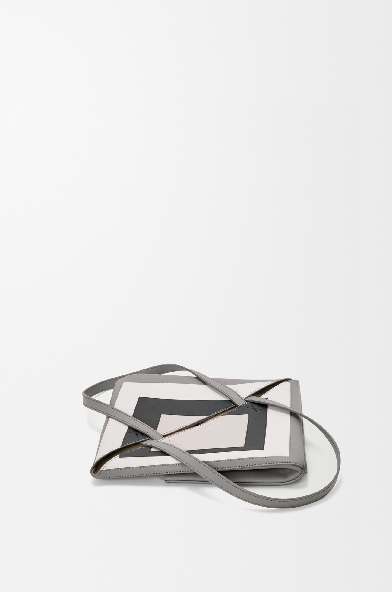 LOEWE Medium Puzzle Fold tote in nappa calfskin Grey/Light Ghost