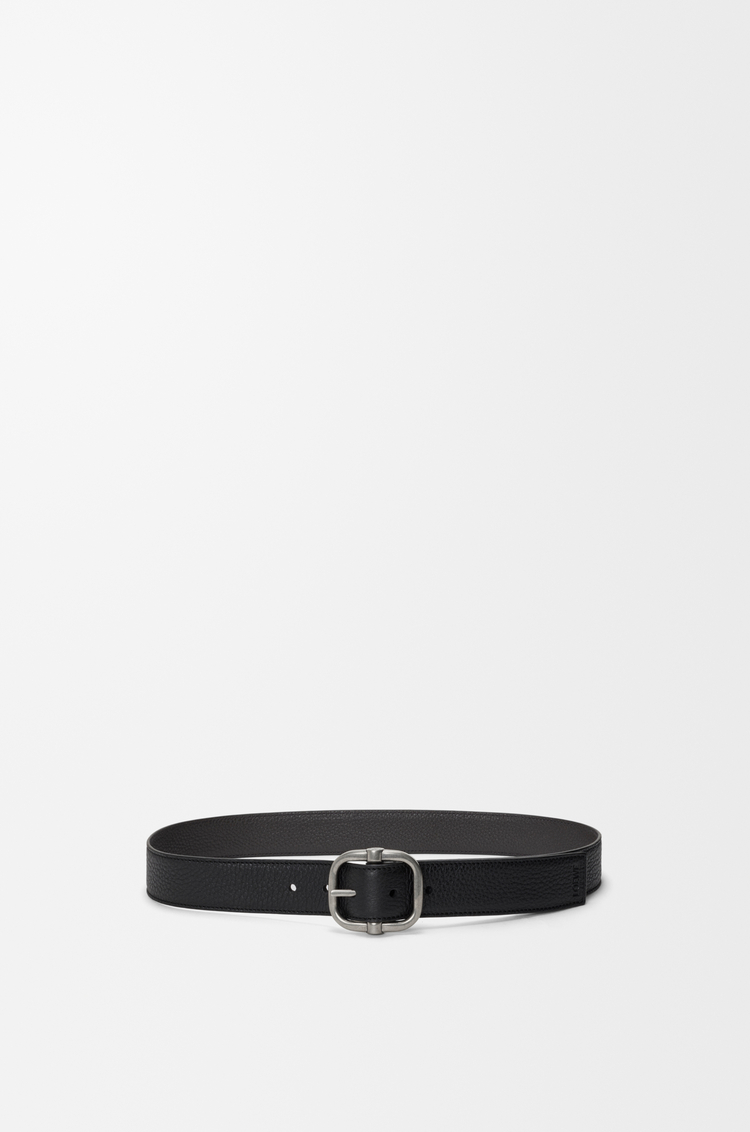 LOEWE リバーシブル ループ ベルト（サプルグレインカーフ） ブラック/ダークグレー/ヴィンテージパラジウム