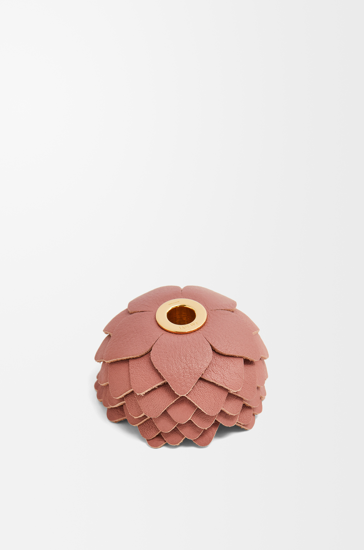 LOEWE Small flower charm in calfskin Peach Bloom