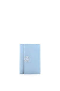 LOEWE Anagram small vertical wallet in pebble grain calfskin Dusty Blue