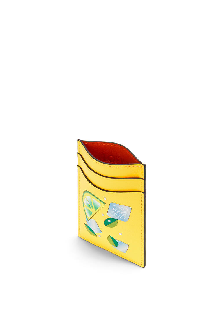 LOEWE Cocktail vertical cardholder in classic calfskin Yellow/Tan pdp_rd