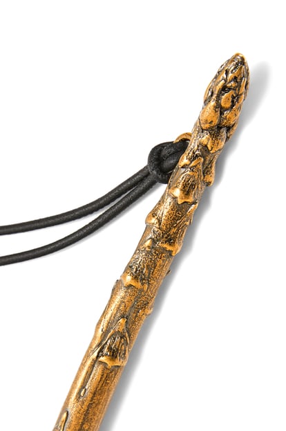 LOEWE Asparagus pendant in calfskin and brass Bronze plp_rd