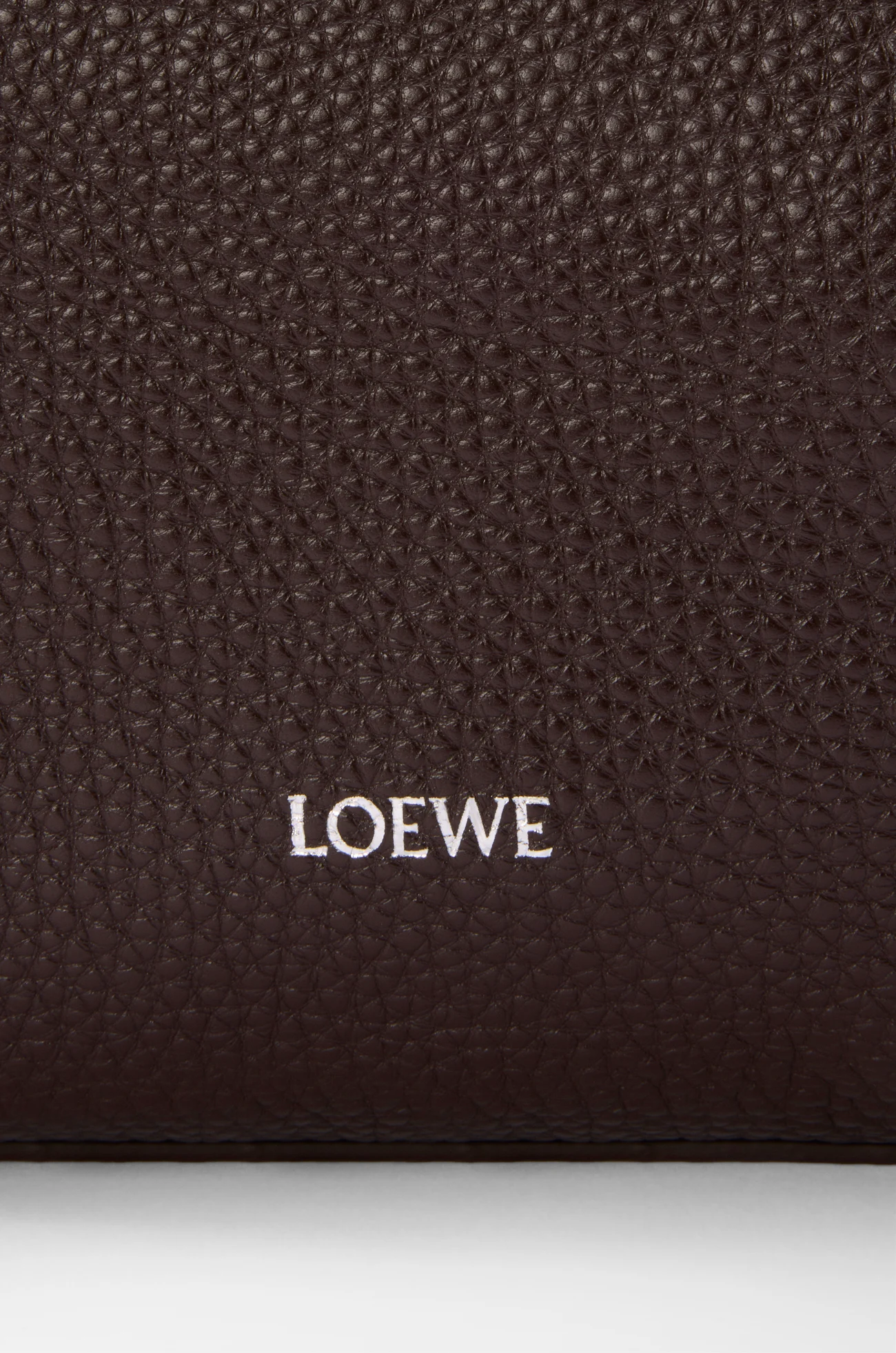LOEWE Small Cubi crossbody bag in supple grained calfskin Oxblood