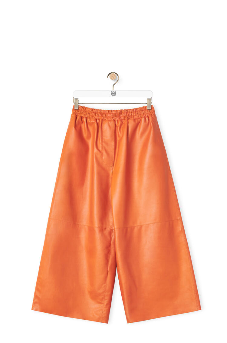 LOEWE Cropped trousers in nappa Orange