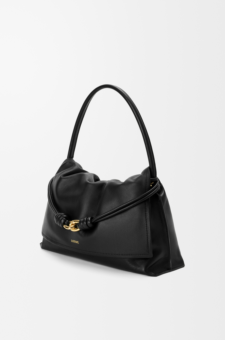 LOEWE Medium Flamenco Flap bag in nappa calfskin Black