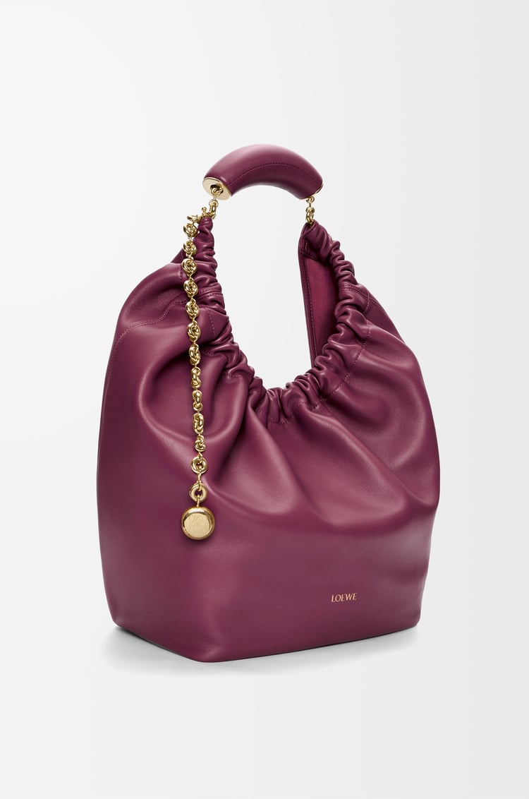 LOEWE Medium Squeeze bag in mellow nappa lambskin Crimson