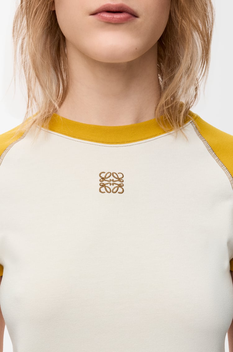 LOEWE Small fit T-shirt in cotton blend Mustard/Bronze