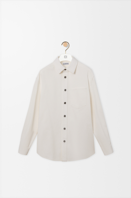 LOEWE Anagram overshirt in denim White