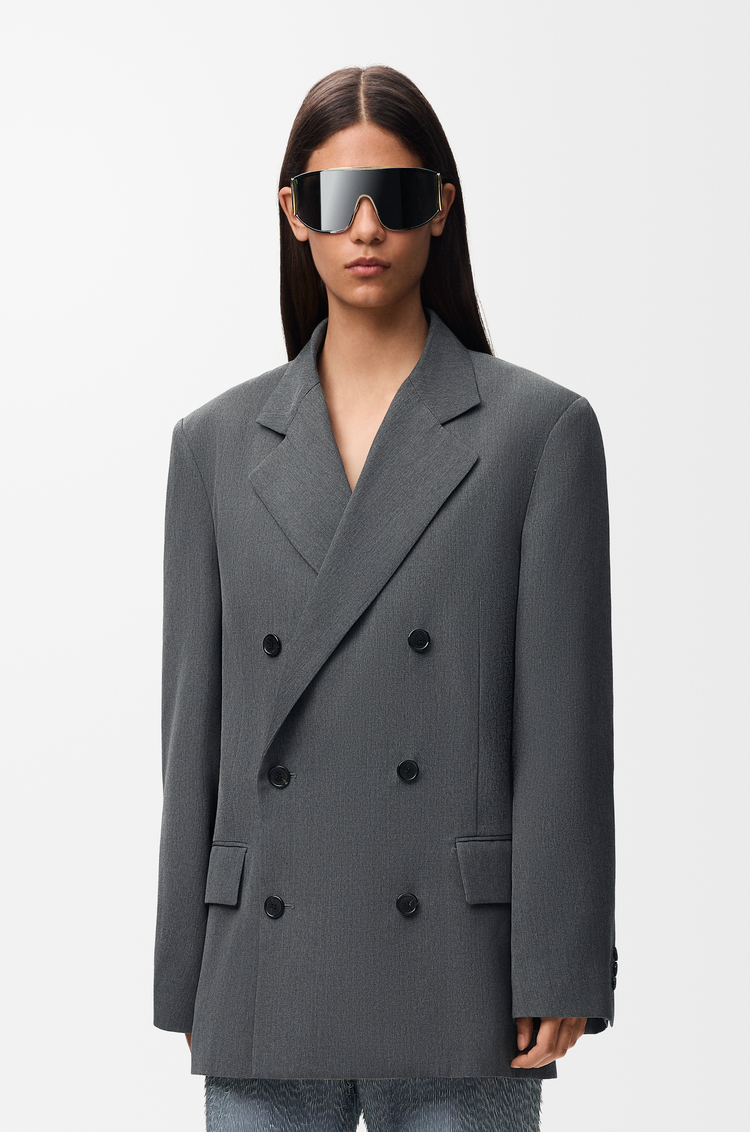 LOEWE Veste en laine Charbon Chiné