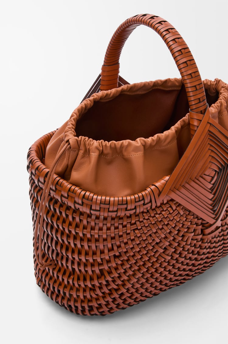 LOEWE 牛皮革Diamond Square Basket 手袋 棕褐色