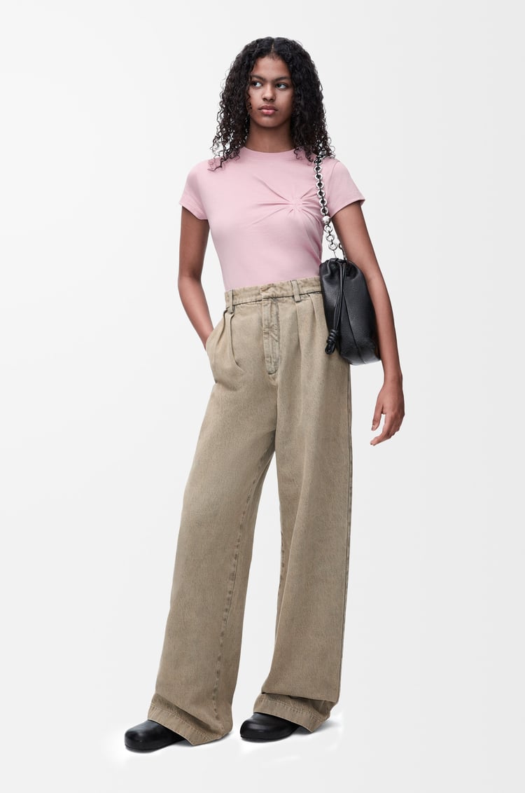 LOEWE Small fit T-shirt in cotton and viscose Pink