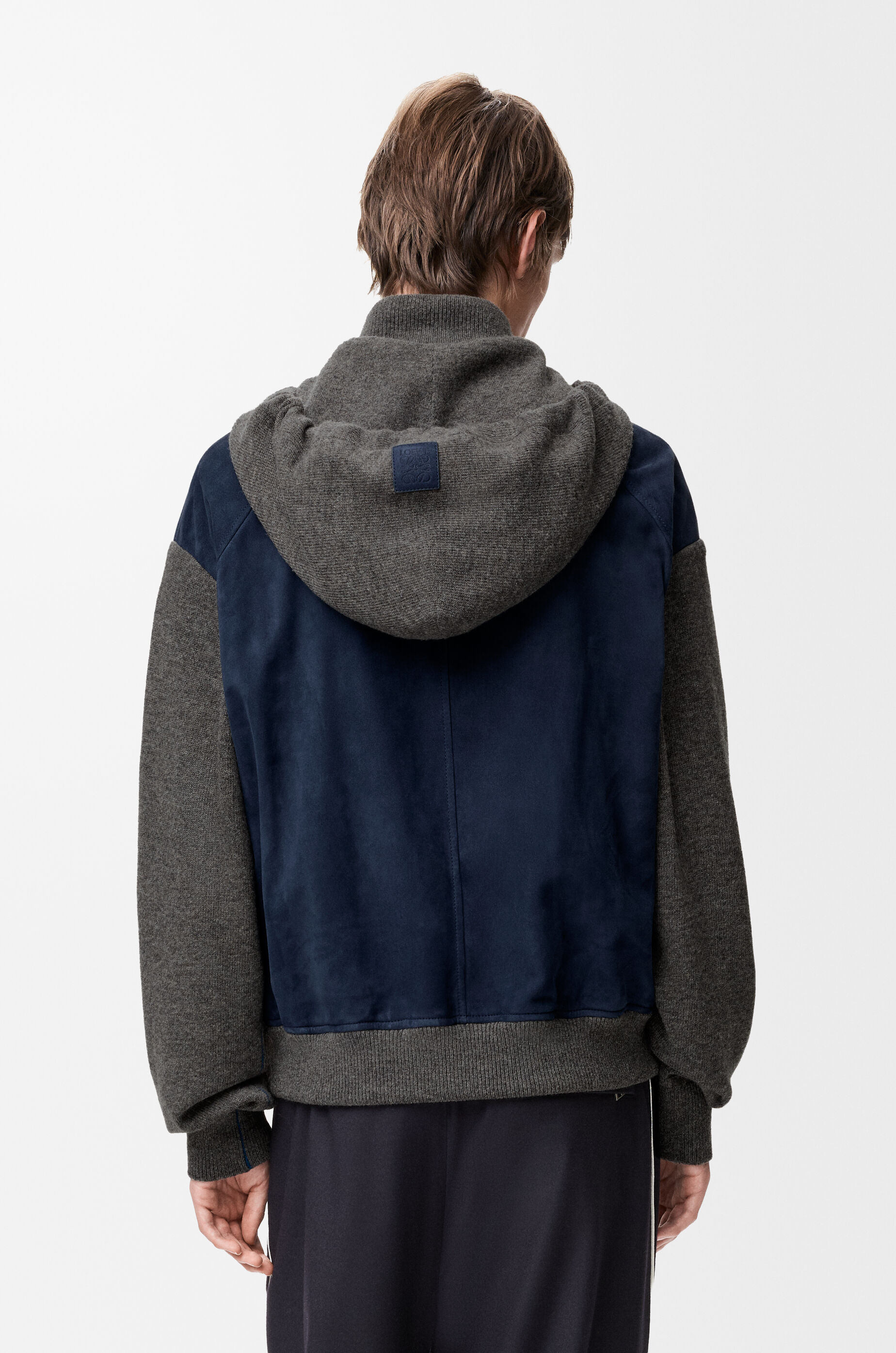 loewe ゴートスウェード　ジップアップブルゾン ハイブリッド ジップアップ フーディー（スエードゴート&ウール