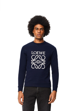 LOEWE Anagram sweatshirt in cotton Navy Blue plp_rd