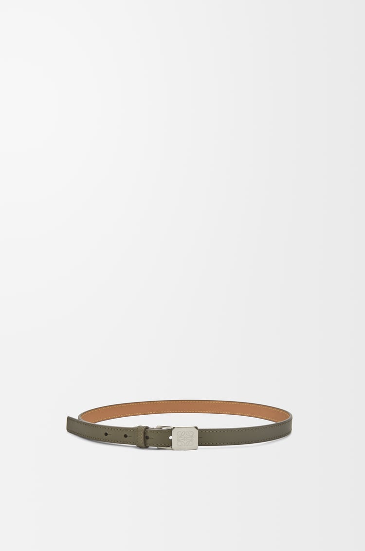 LOEWE Amazona padlock belt in smooth calfskin Tea Dust/Palladium