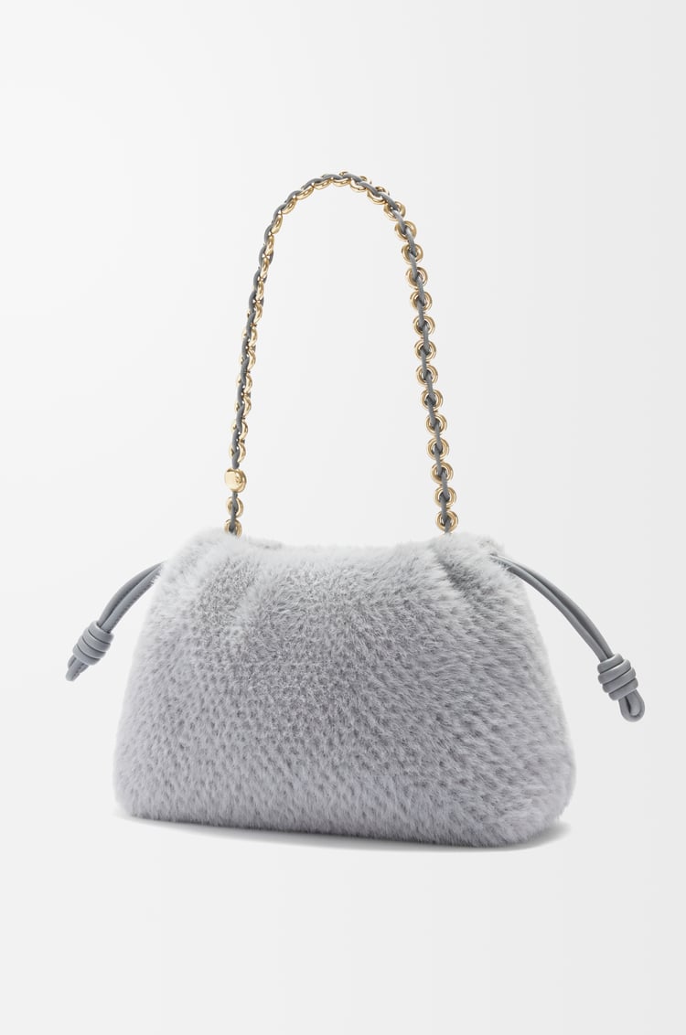 LOEWE フラメンコパース ミディアム（ニット） シルバーグレー