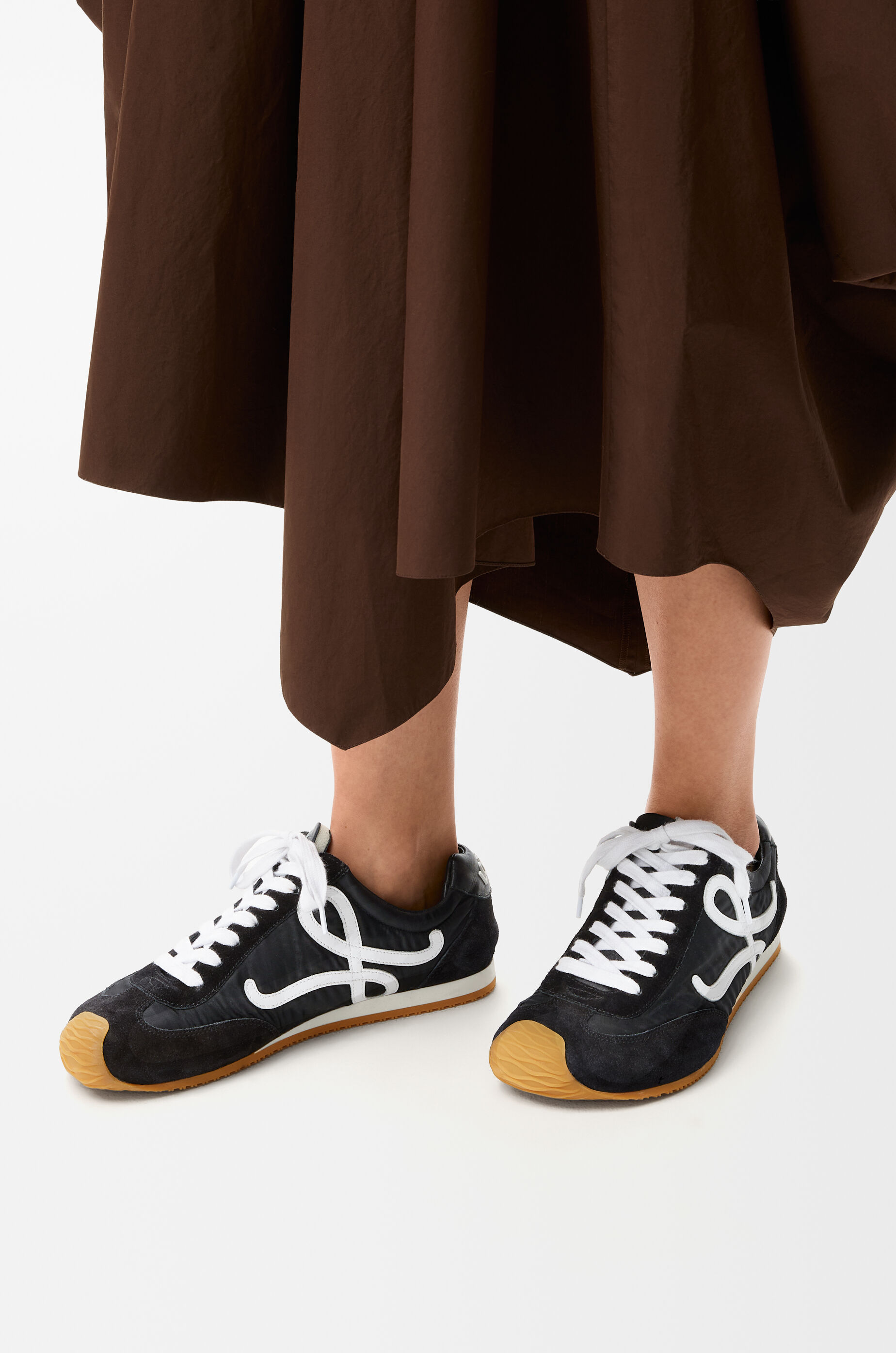Ballet Runner 2.0 in nylon and calfskin Black - LOEWE USA Official