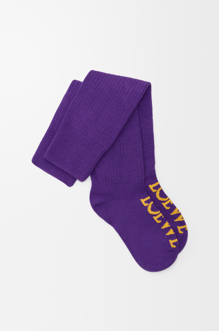 LOEWE Calcetines en lana Morado