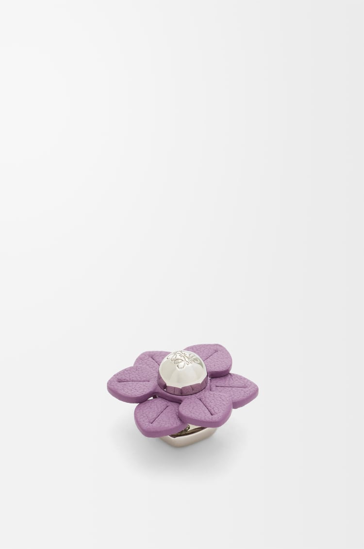 LOEWE フラワー ピン（カーフ） ラベンダー