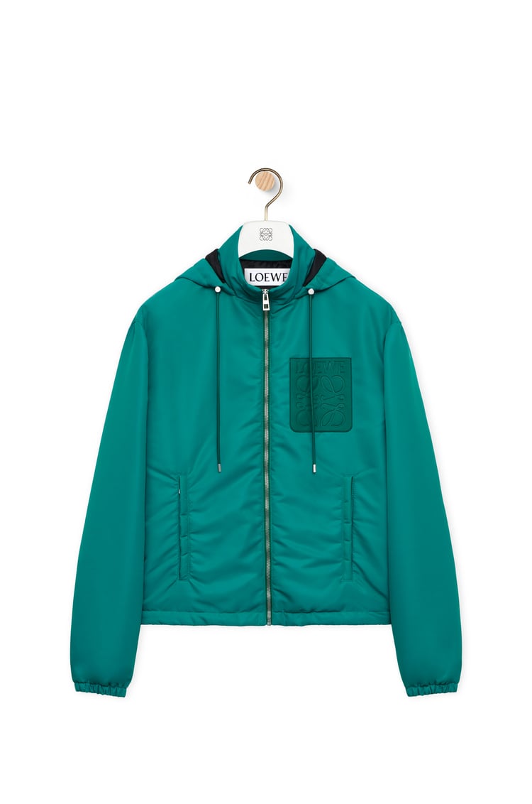LOEWE Hooded padded jacket in nylon 綠色