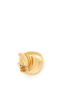 LOEWE Twisted Anagram signet ring in sterling silver Gold