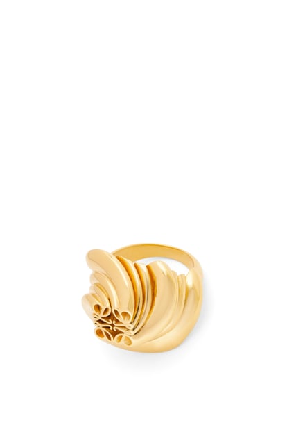 LOEWE Twisted Anagram signet ring in sterling silver Gold plp_rd
