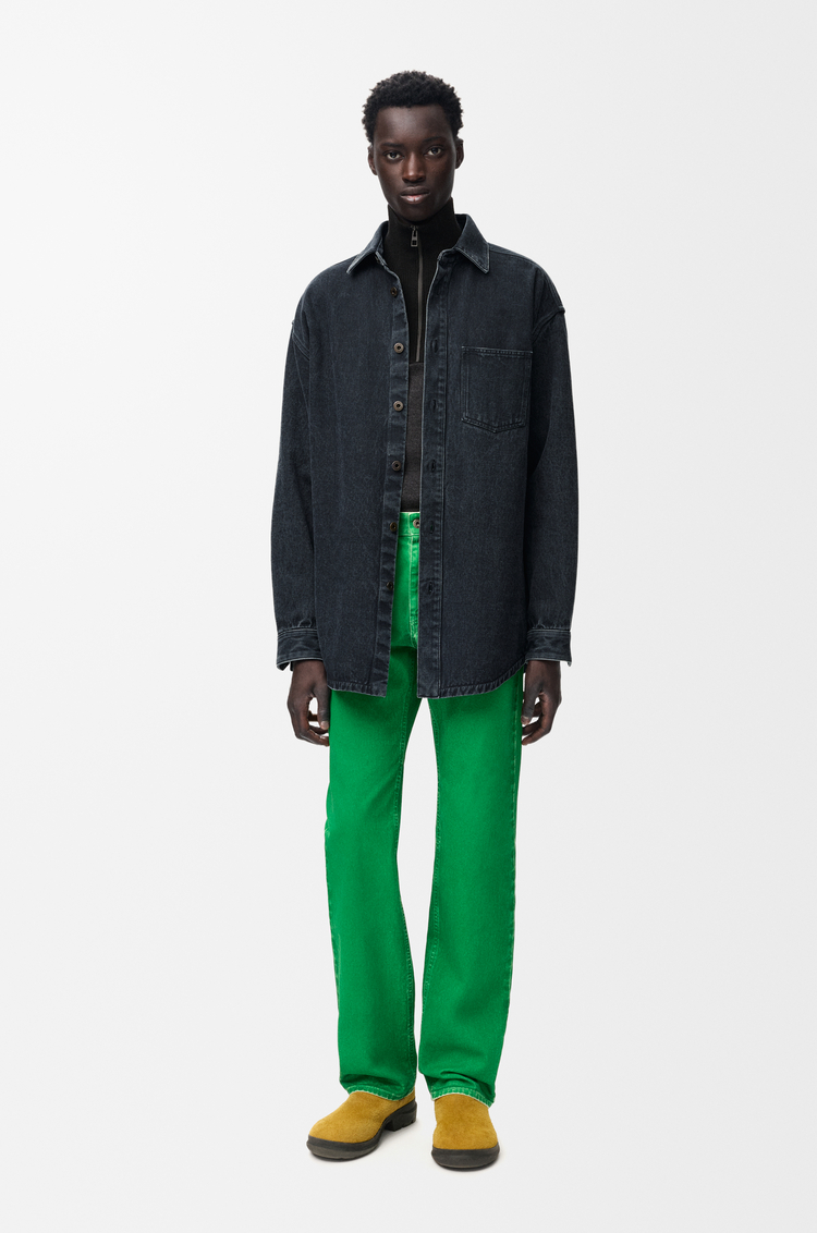LOEWE Anagram overshirt in denim Black