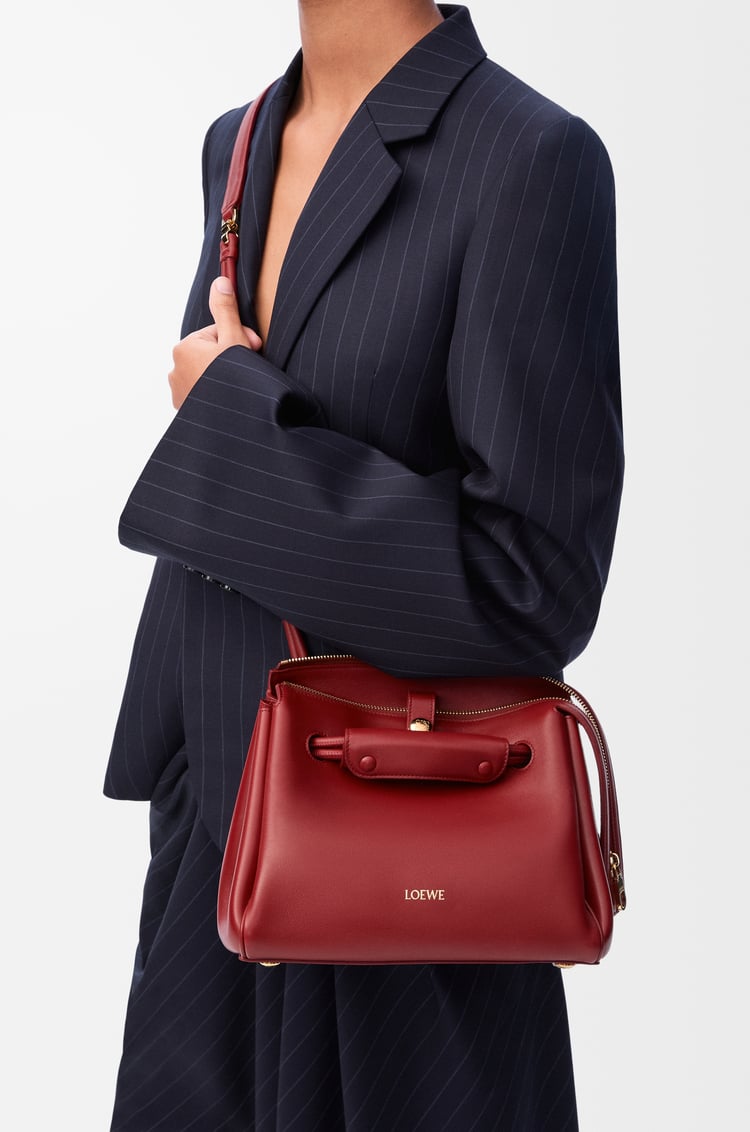 LOEWE Small Madrid bag in supple calfskin Burnt Red