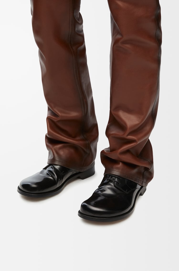 LOEWE Campo derby shoe in brushed calfskin Black