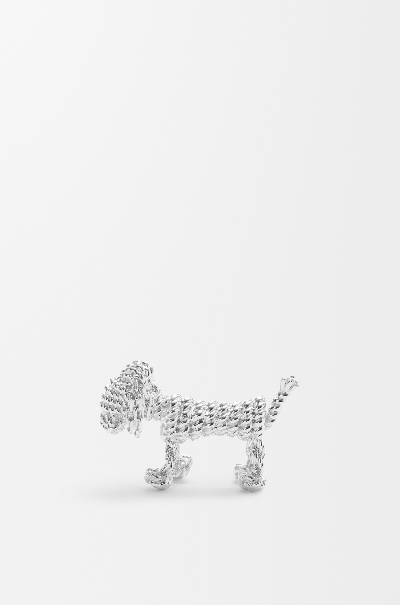 LOEWE Broche Sausage Dog Plata