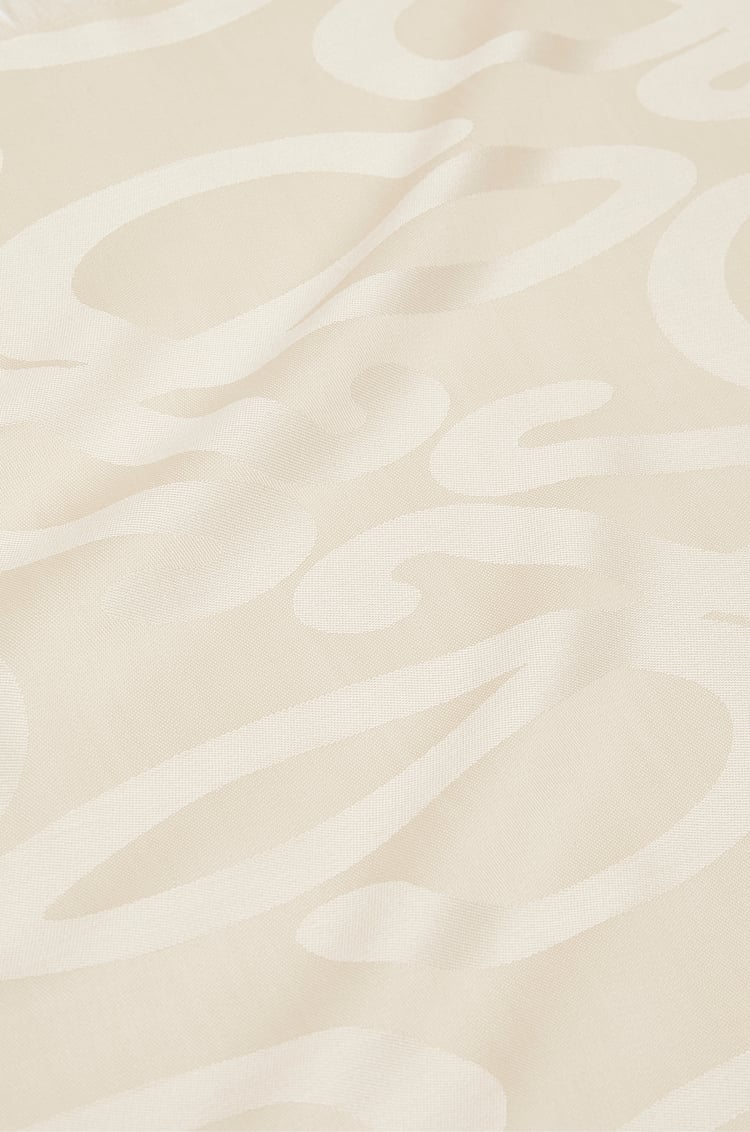 LOEWE Stole in silk and wool Ivory