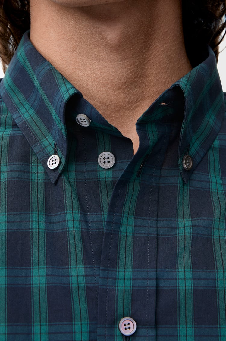 LOEWE Shirt in cotton Navy/Green
