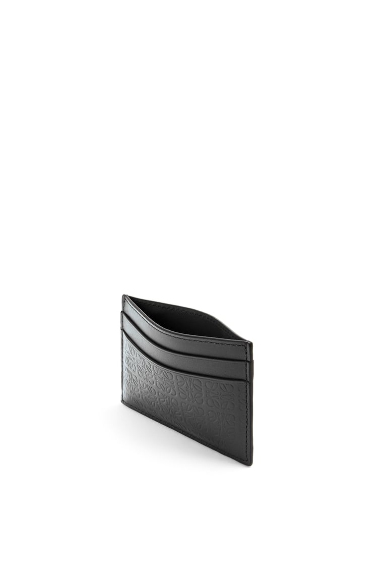 LOEWE Repeat plain cardholder in embossed silk calfskin Black