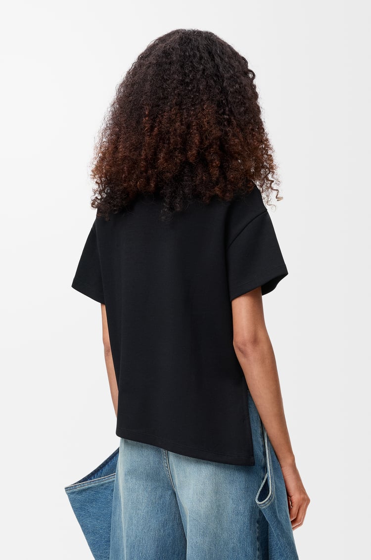 LOEWE Asymmetric t-shirt in cotton blend Black