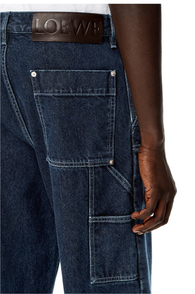 LOEWE Patched denim trousers in cotton Blue Denim plp_rd