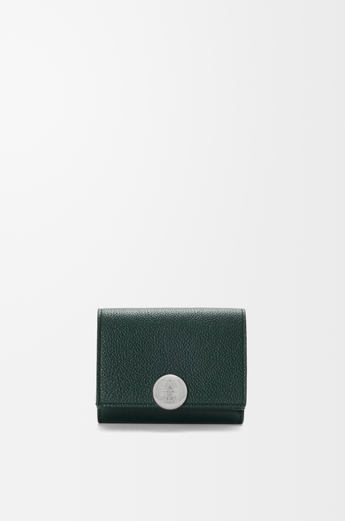LOEWE Pebble trifold wallet in pebble grain calfskin Sherwood