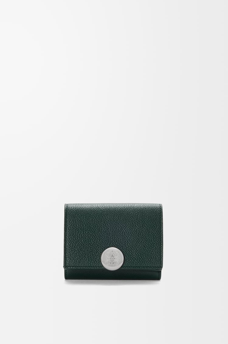 LOEWE Pebble trifold wallet in pebble grain calfskin Sherwood
