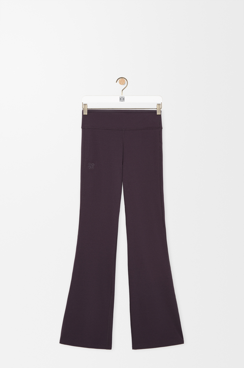 LOEWE Bootleg trousers in stretch jersey Purple