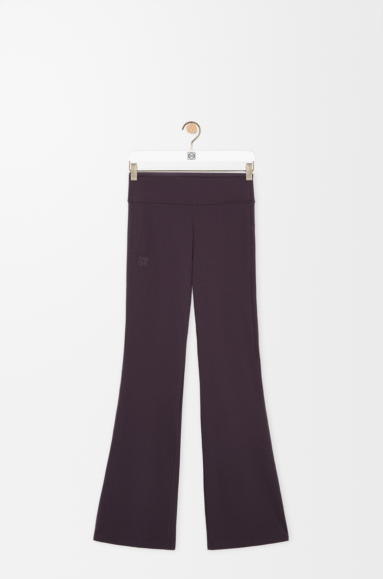 LOEWE Bootleg trousers in stretch jersey Purple