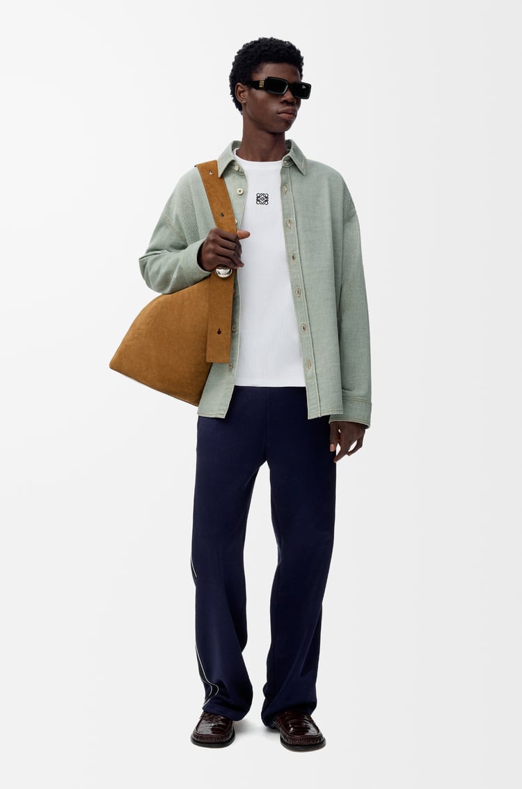LOEWE Camiseta de manga larga de corte oversize en algodón Blanco