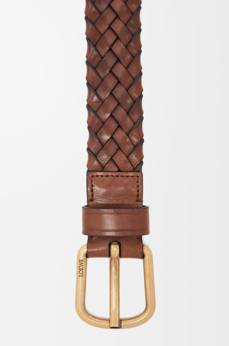 LOEWE Cinturón ancho tejido en piel de ternera  Mogado/Dorado Vintage