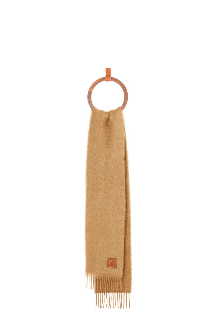 LOEWE Scarf in wool and mohair Camel