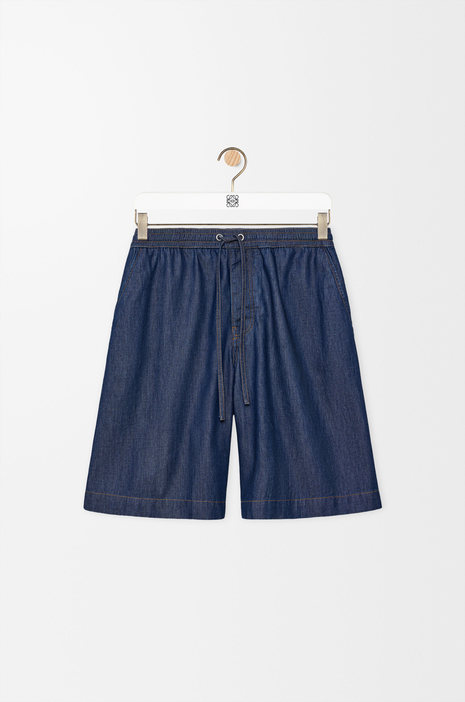 Shorts in cotton Blue - LOEWE USA Official Website